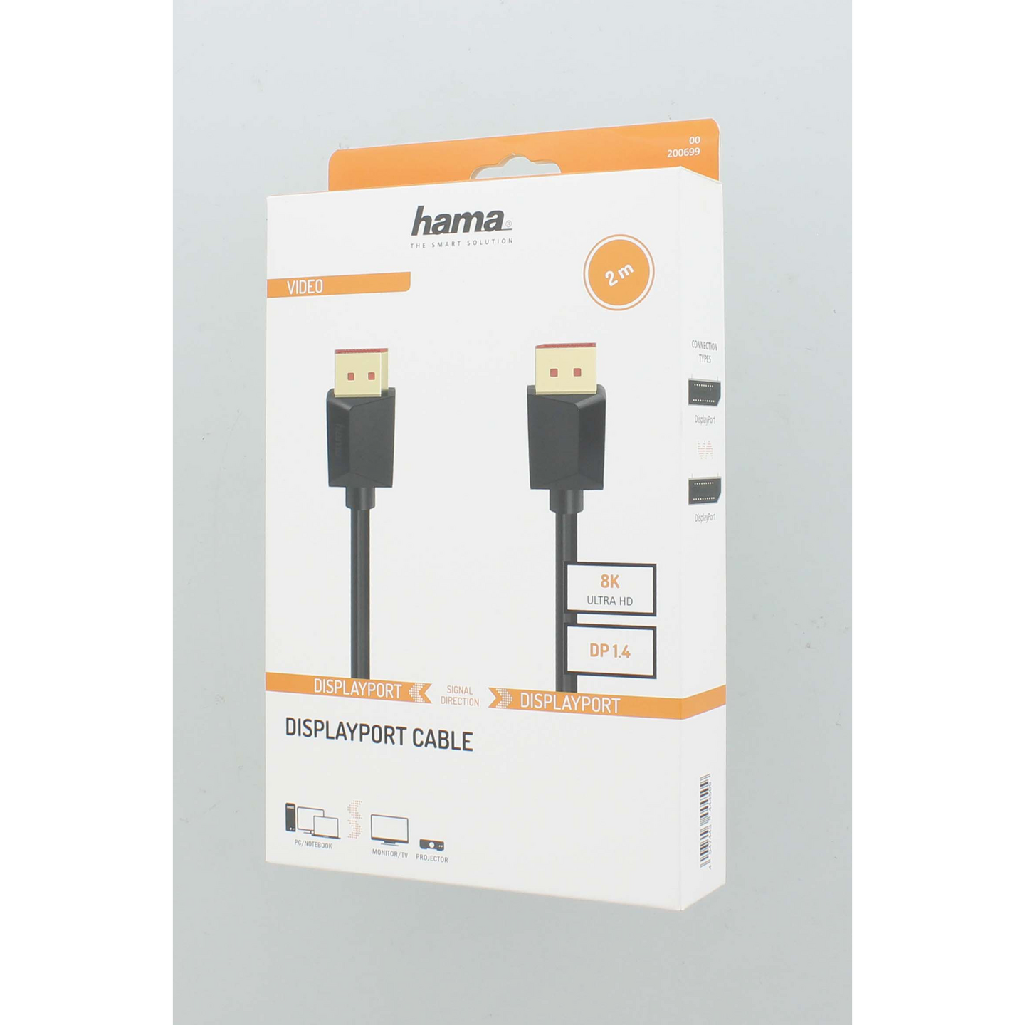 Hama DisplayPort 1.4 -kaapeli, 2 m