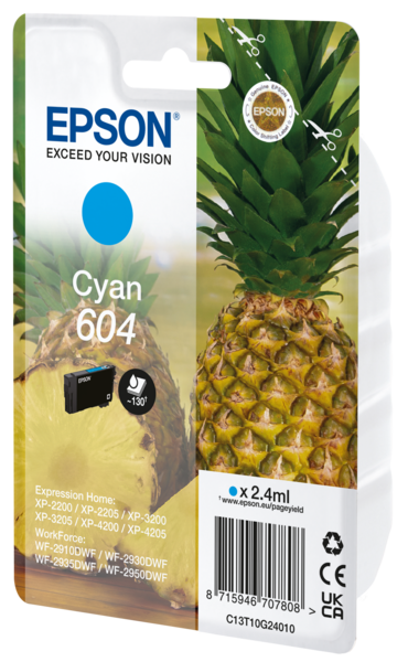 Epson 604 -mustekasetti, syaani