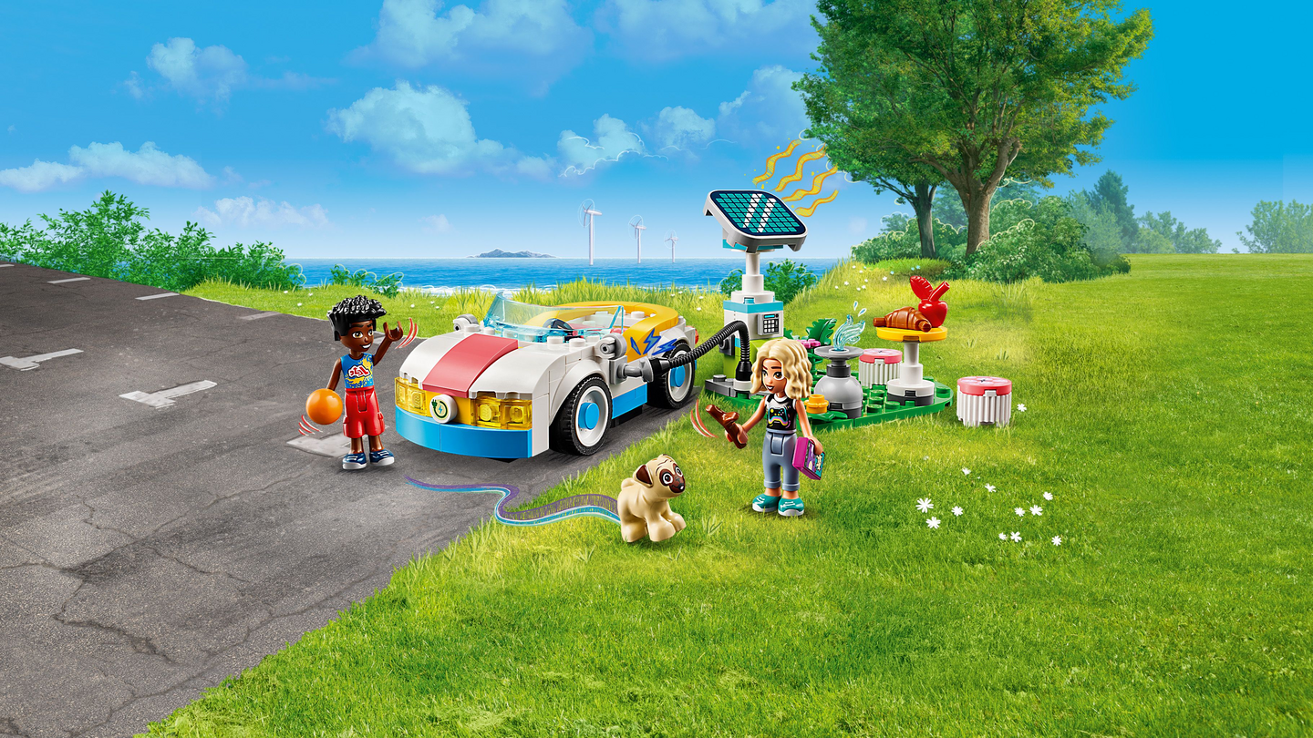 LEGO Friends 42609 Sähköauto ja latausasema