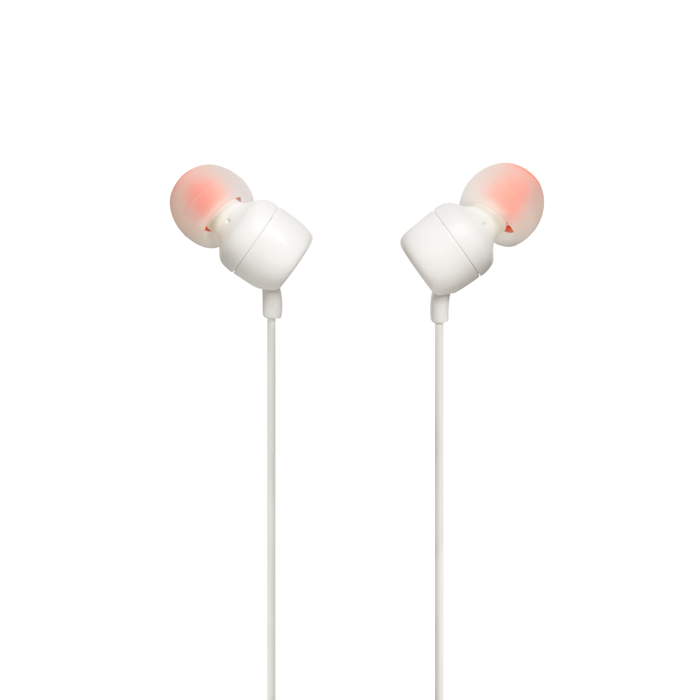 JBL T110 -nappikuulokkeet, valkoinen