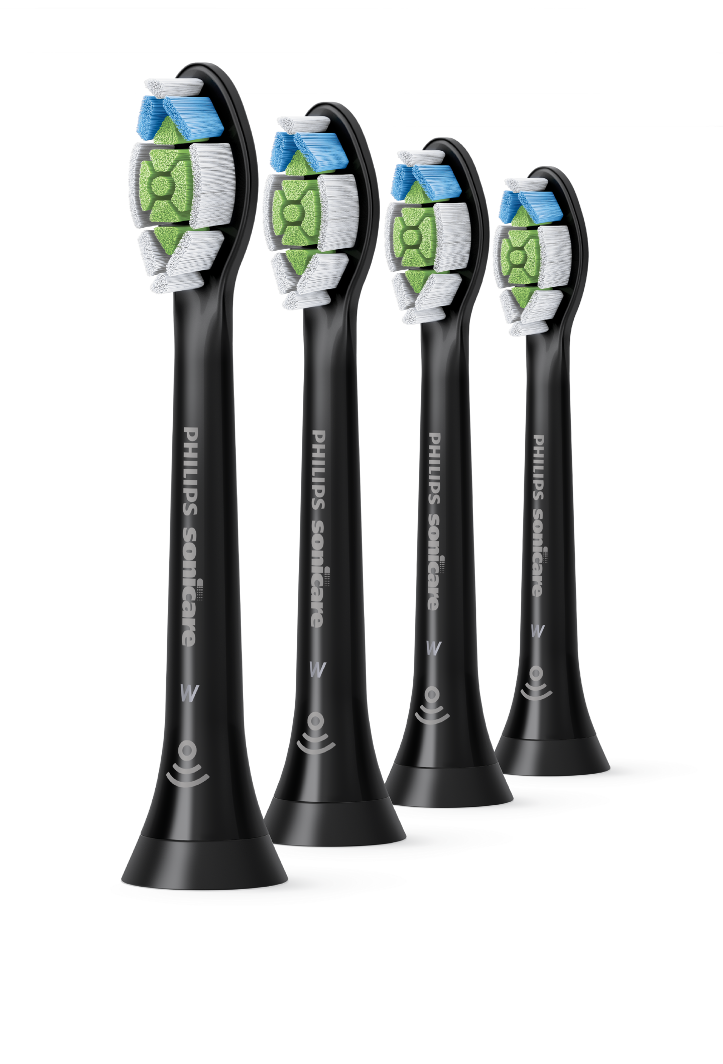 Philips Sonicare W2 Optimal White HX6064/11 -vaihtoharjat, 4 kpl, musta