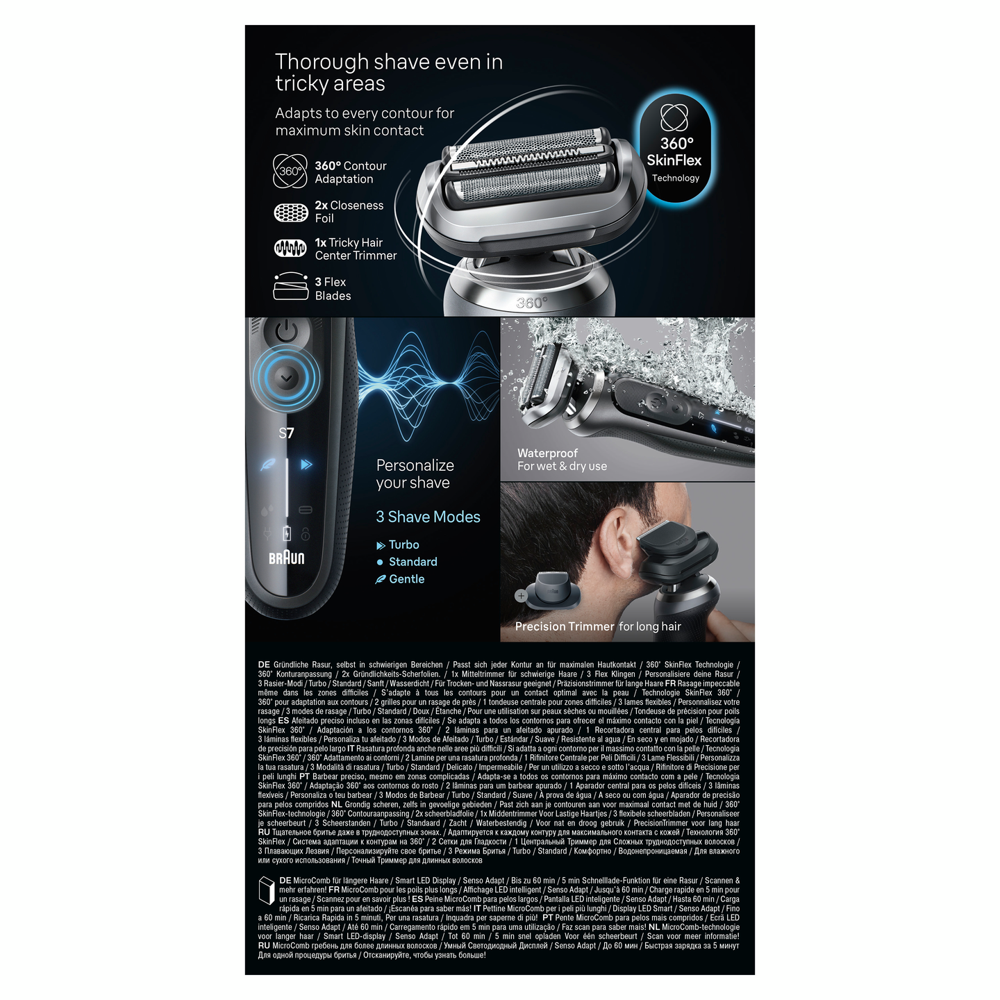 Braun Series 7 72-G1200s -parranajokone