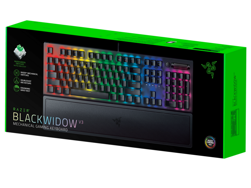 Razer Blackwidow V3 Green -pelinäppäimistö