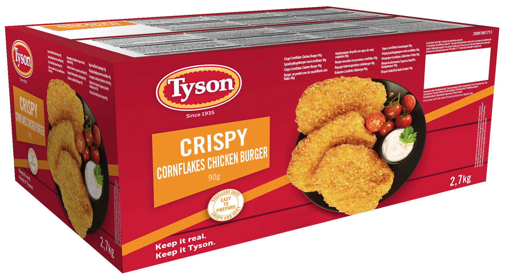 Tyson rapea broilerleike 90g/900g kypsä pakaste