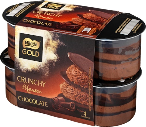 Nestle Gold crunchy chocolate mousse 4x57g