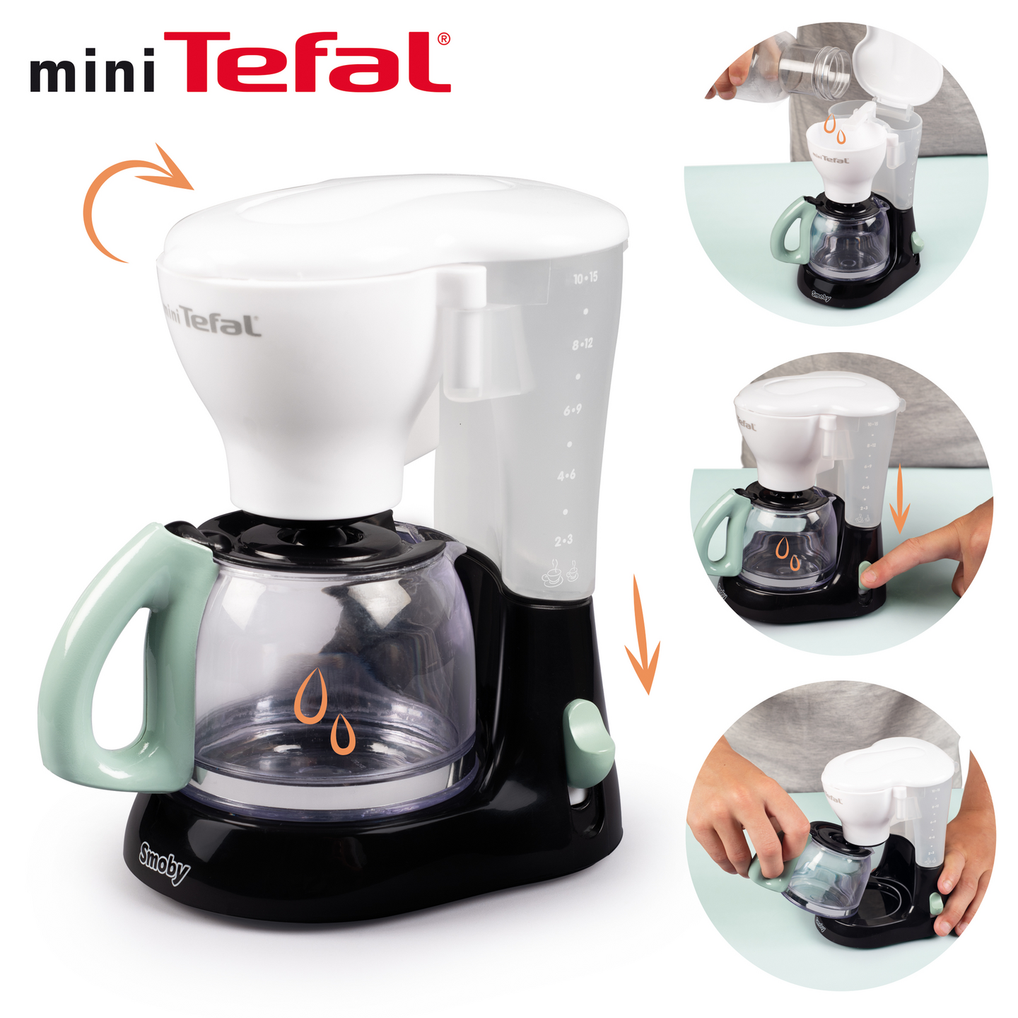 Smoby - Mini Tefal kahvinkeitin - koti- ja roolileikkeihin