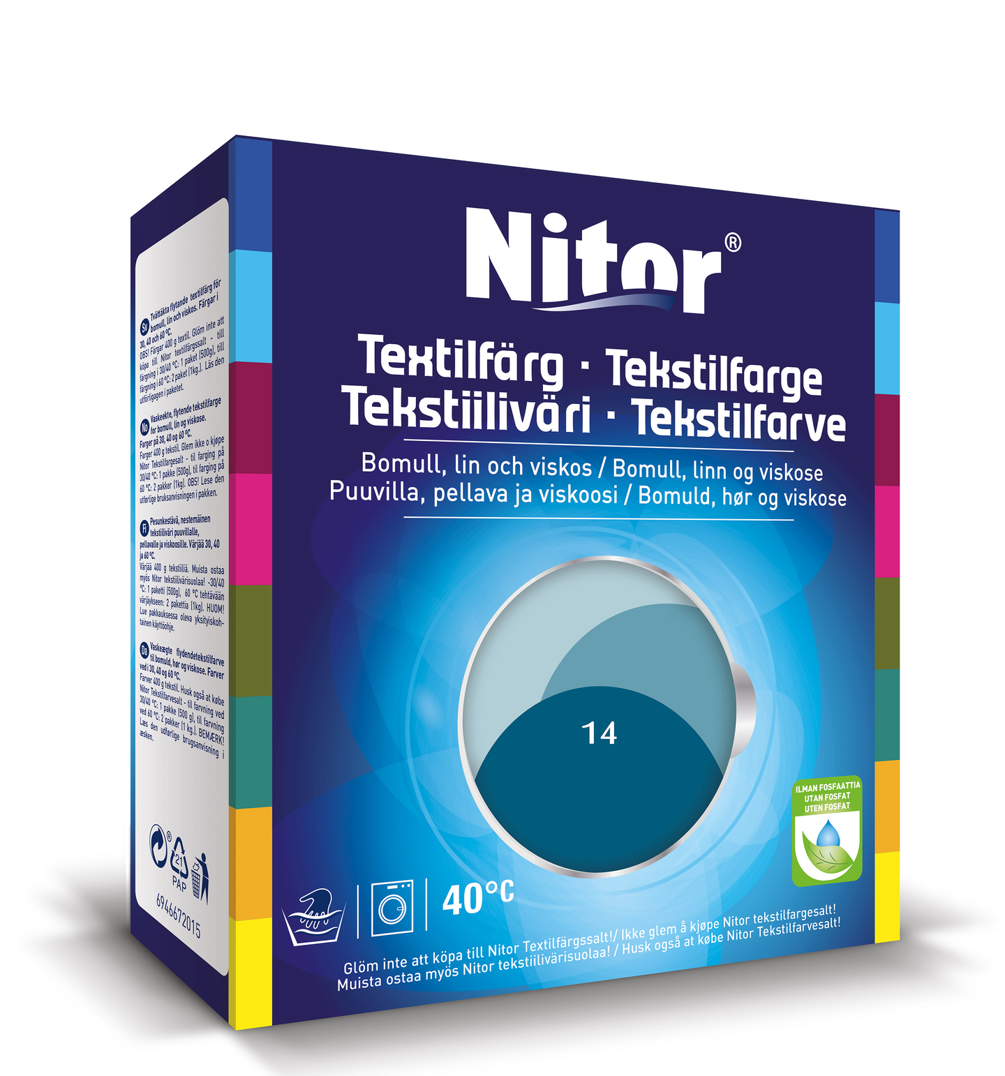 Nitor tekstiiliväri 175 g petrooli 3014