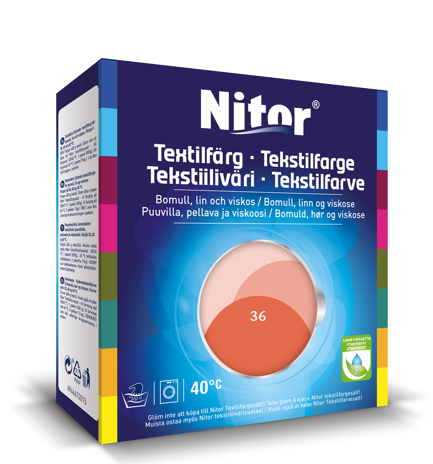 Nitor tekstiiliväri 175 g koralli 3036