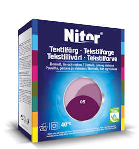 Nitor tekstiiliväri 175 g musta orvokki 3005