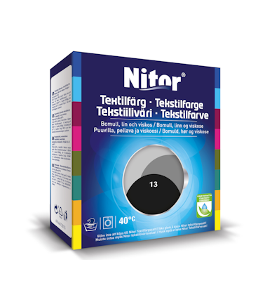 Nitor tekstiiliväri 175 g musta 3013