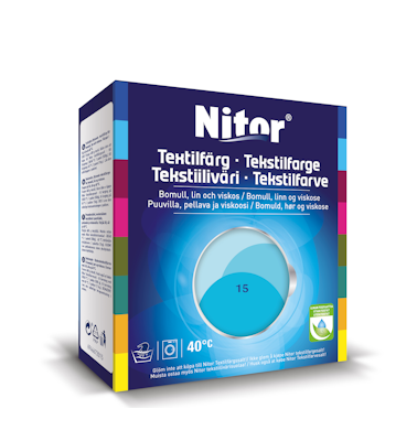 Nitor tekstiiliväri 175 g turkoosi 3015