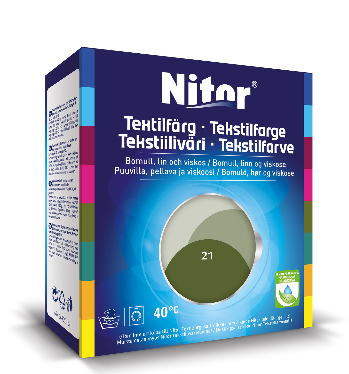 Nitor tekstiiliväri 175 g oliivi 3021