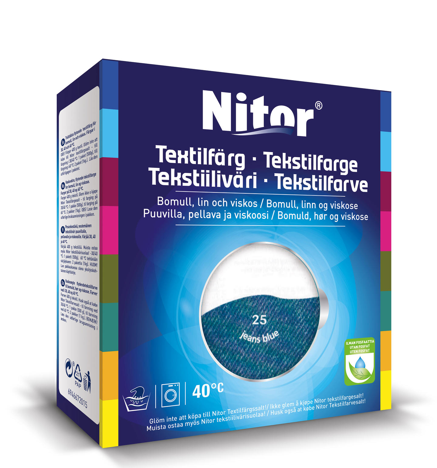 Nitor tekstiiliväri 175 g talonpoikaissininen 3025