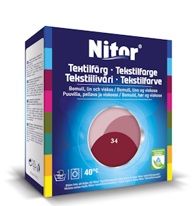 Nitor tekstiiliväri 175 g bordeaux 3034