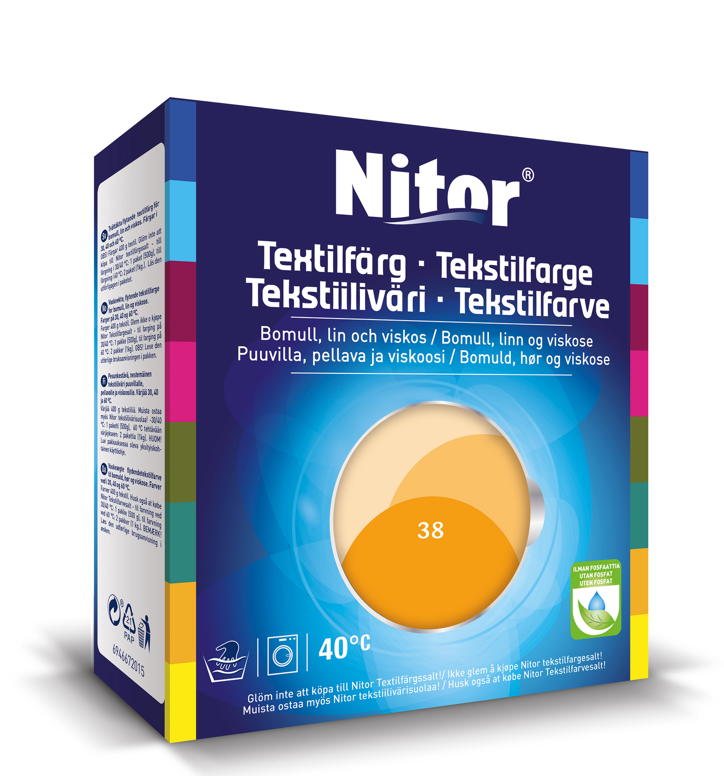 Nitor tekstiiliväri 175 g mandariini 3038