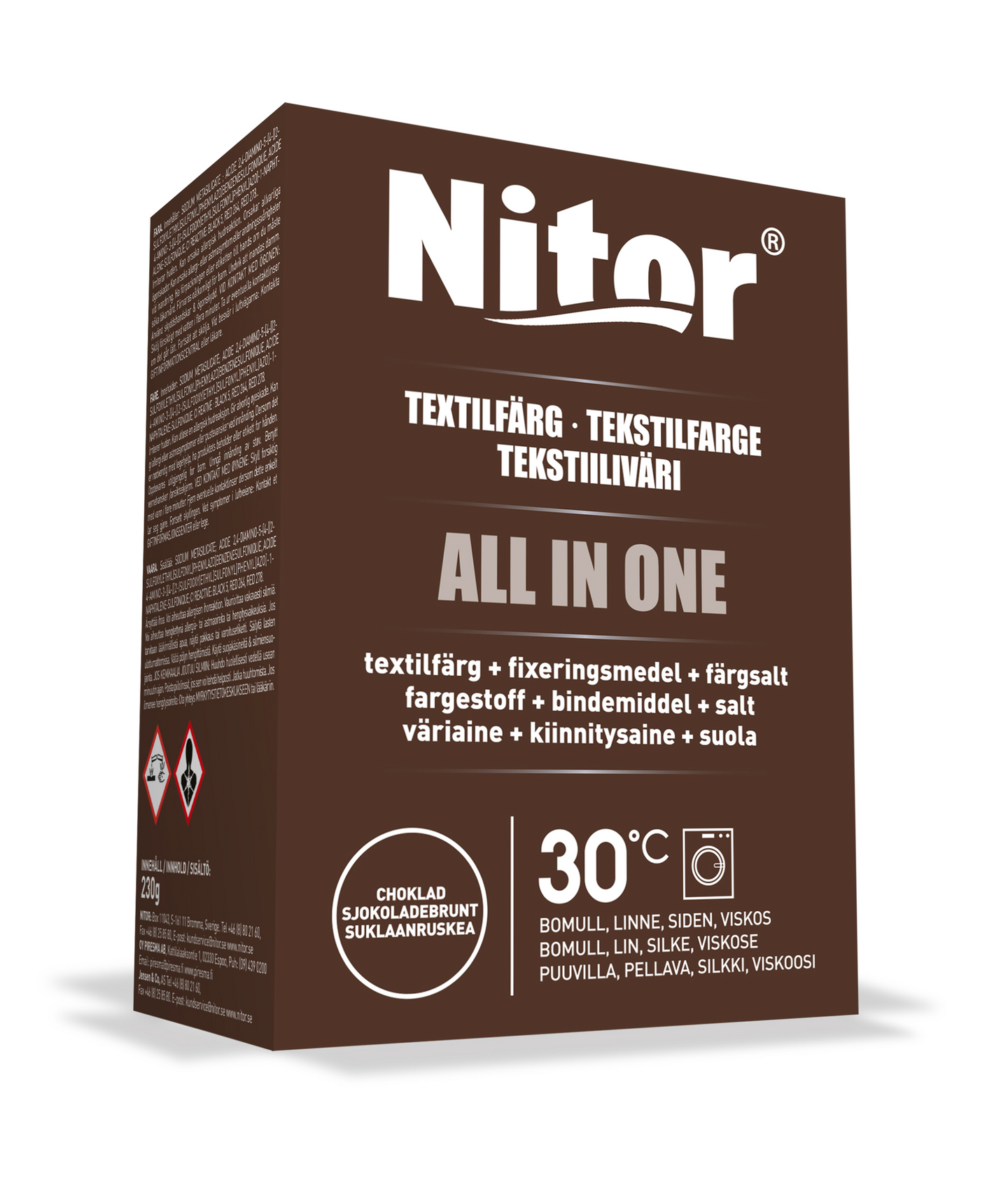 Nitor tekstiiliväri All in one 230g ruskea