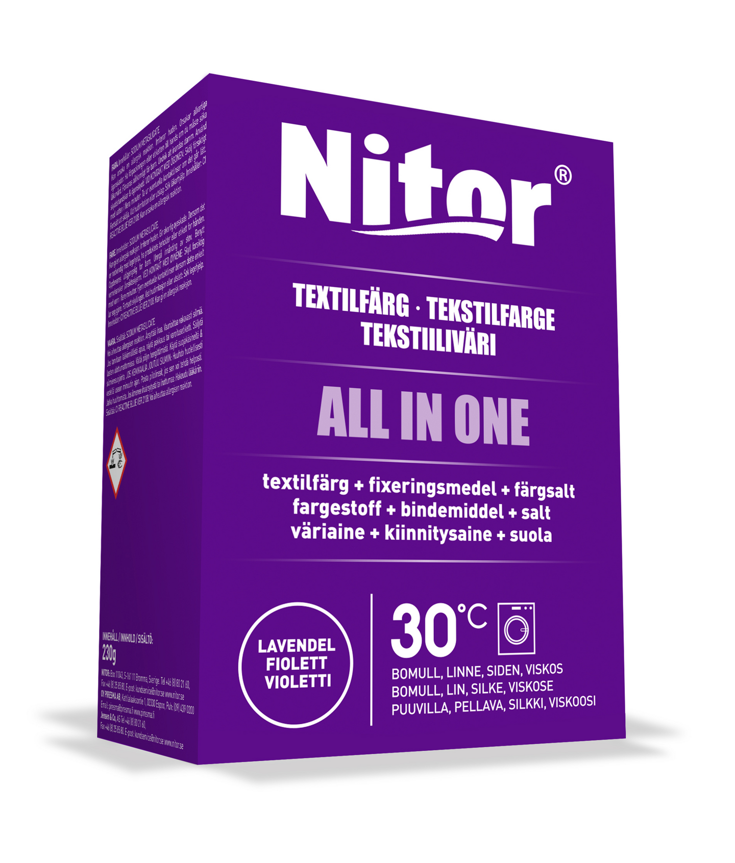 Nitor tekstiiliväri All in one 230g violetti