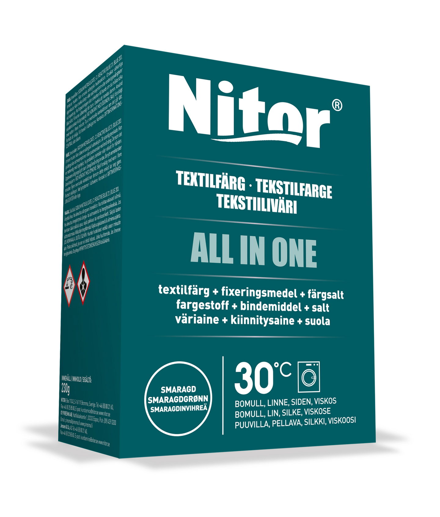 Nitor tekstiiliväri All in one 230g smaragdi