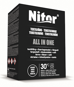 Nitor tekstiiliväri All-in1 350g musta