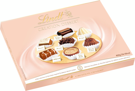 Lindt Creation 400g 72kpl PUOLILAVA