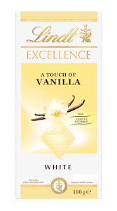 Lindt Excellence White Vanilla valkosuklaalevy 100g