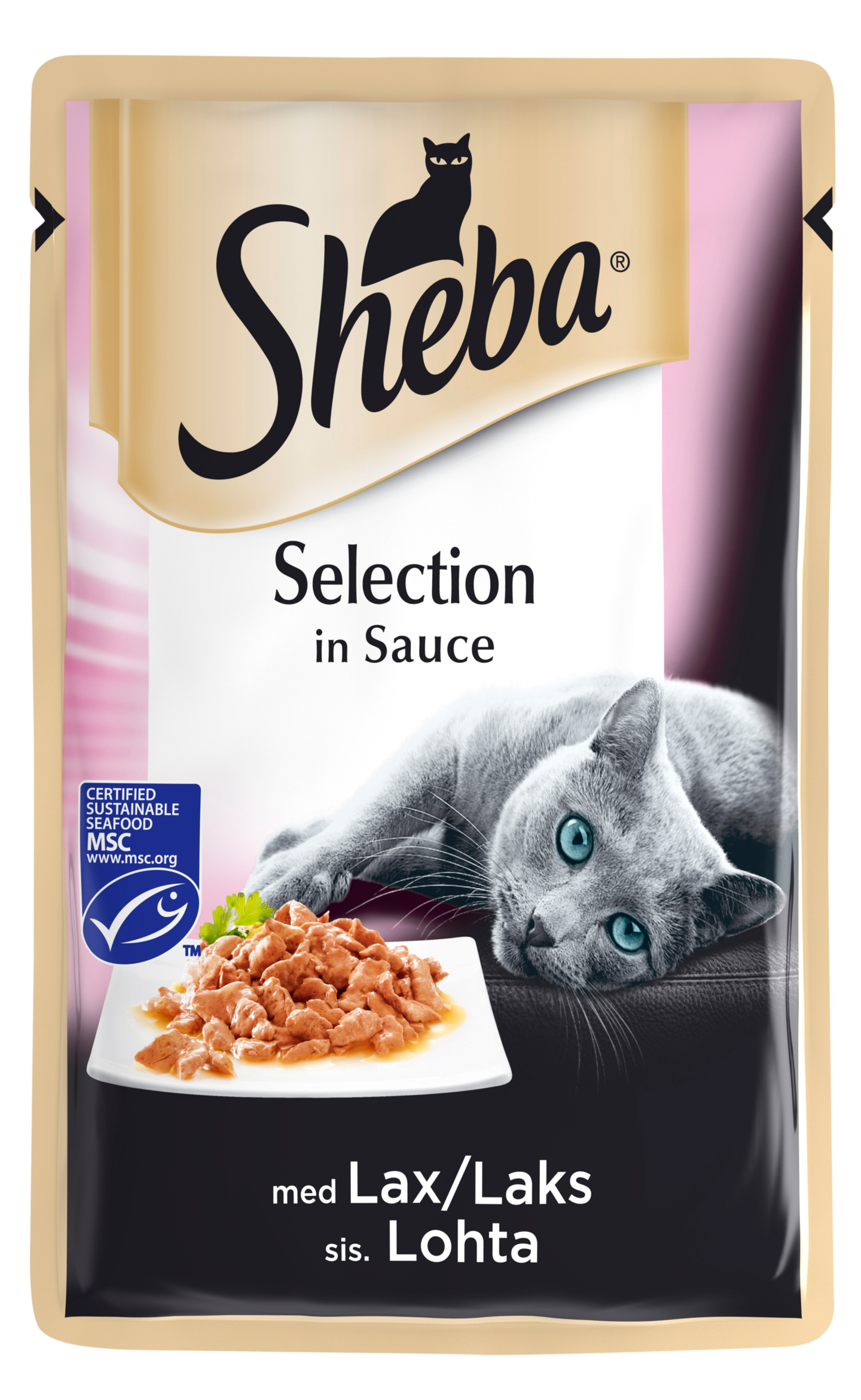 Sheba Selection 85g lohta kastikkeessa MSC serifioitu