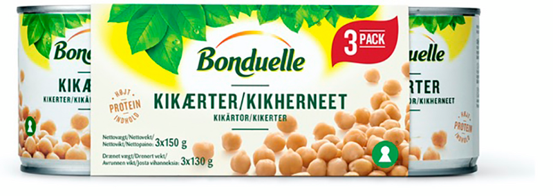 Bonduelle Kikherneet 3x150g/130g VARTTILAVA