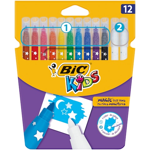 Bic Kids huopakynät Colour&erase 12 kpl