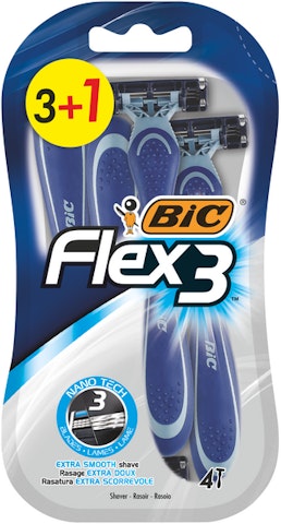 Bic varsiterä Flex 3 Comfort 3+1 kpl