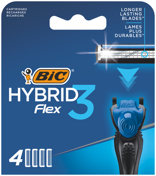 Bic Hybrid Flex 3 varaterä 4kpl