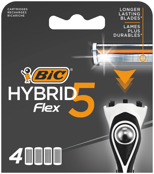 Bic Hybrid Flex 5 varaterä 4kpl