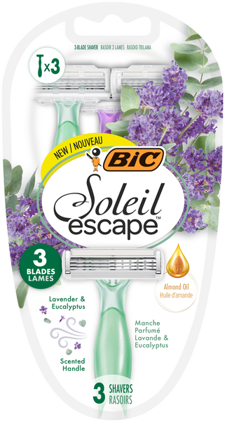 BIC varsiterä Soleil Escape 3 Lavender & Eucalyptus 3-pack