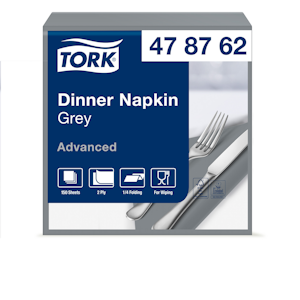 Tork Dinner lautasliina harmaa 39cm 2-krs 1/4-taitto 150kpl