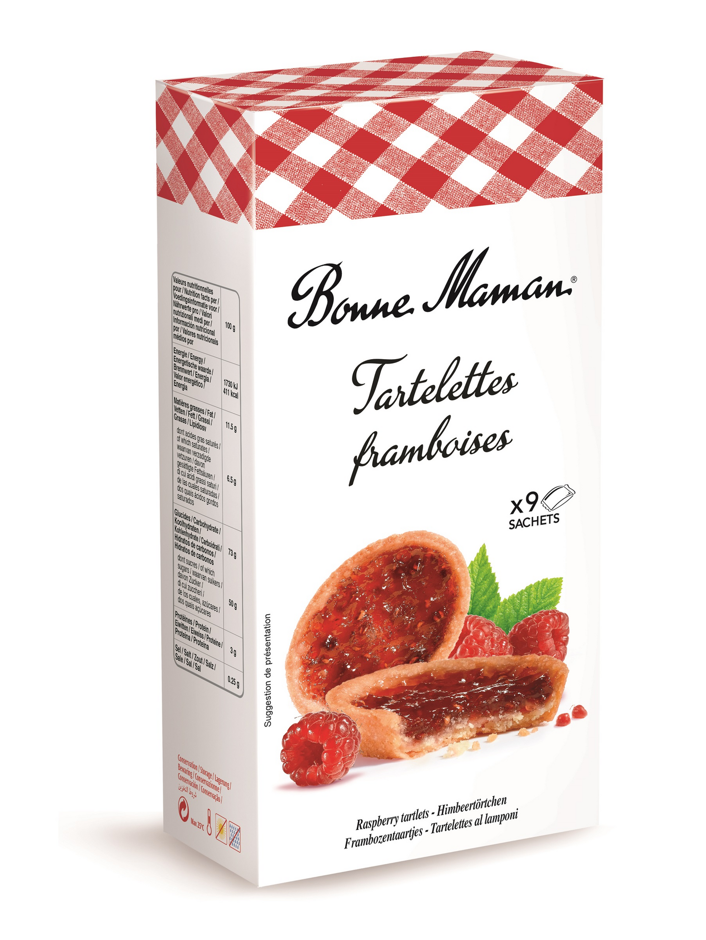 Bonne Maman 135g Vadelma tartelette