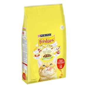 Friskies Adult Naudanlihaa, Kanaa ja lisättyjä Kasviksia 7,5kg kissanruoka