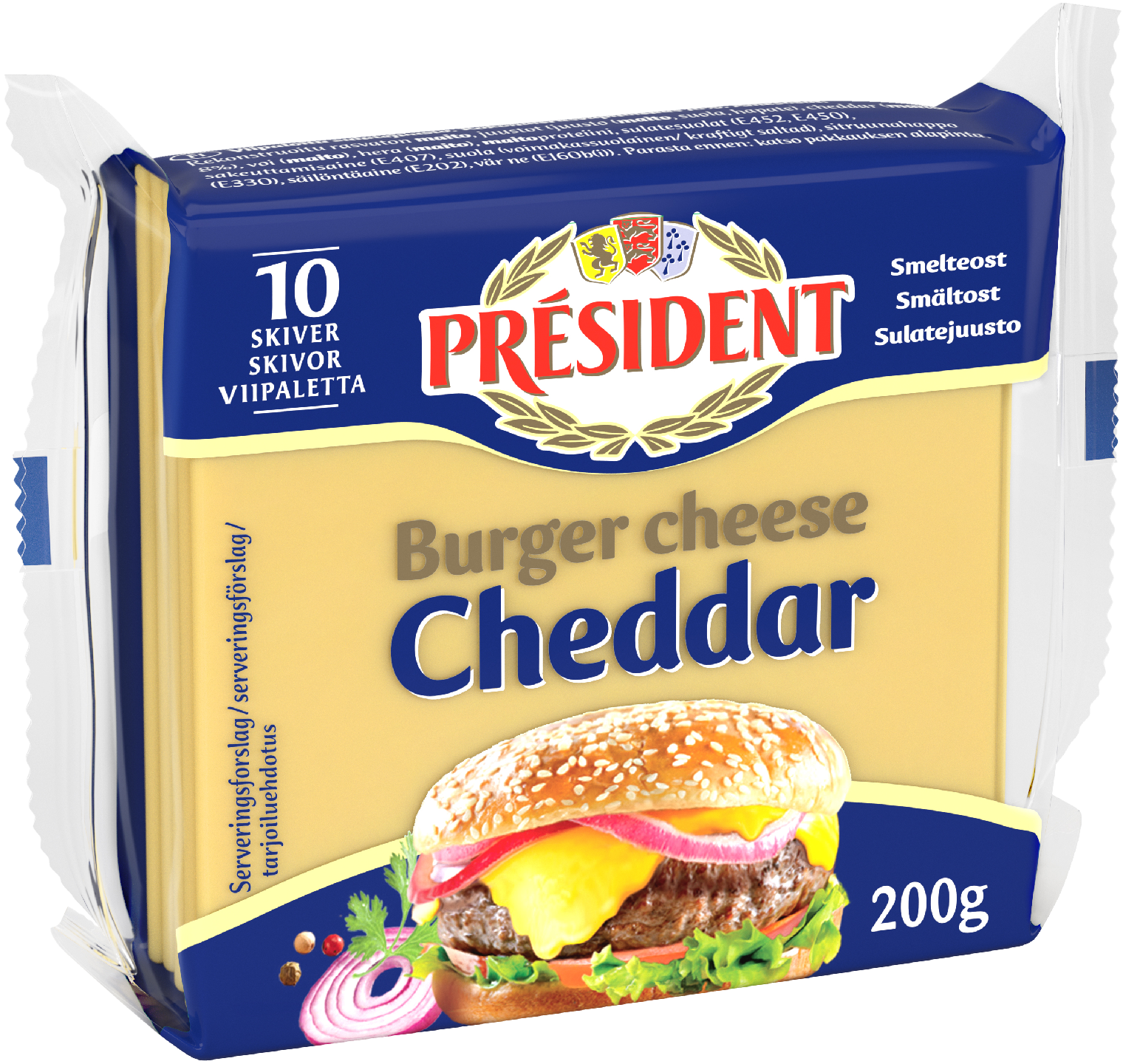 President Burger Cheese Cheddar 200 g