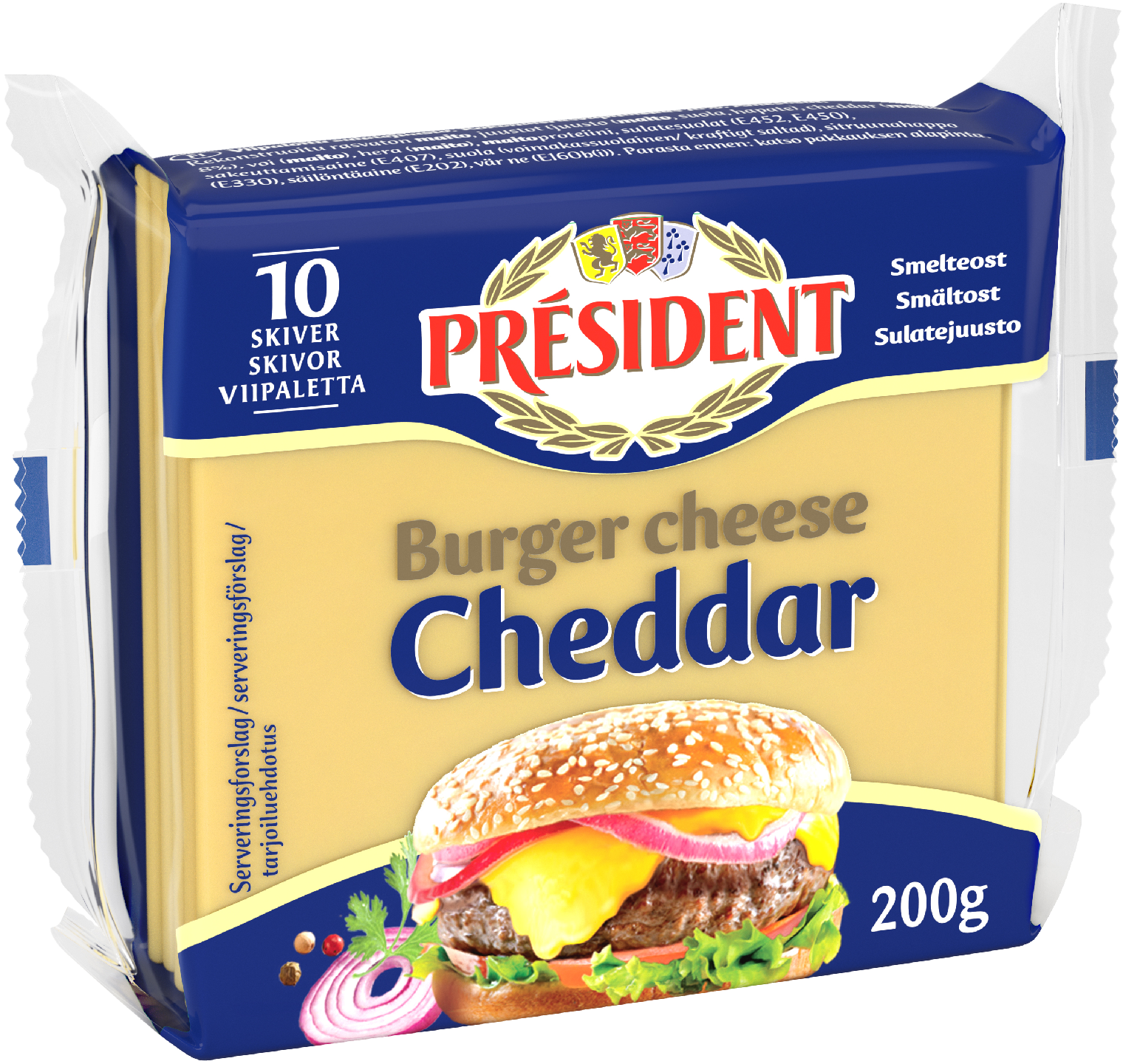 Président Burger Toast Cheddar 200g | K-Ruoka Verkkokauppa