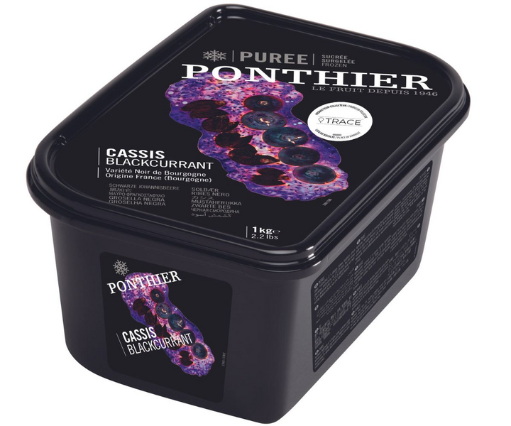 Ponthier Mustaherukkapyree 1kg pakaste