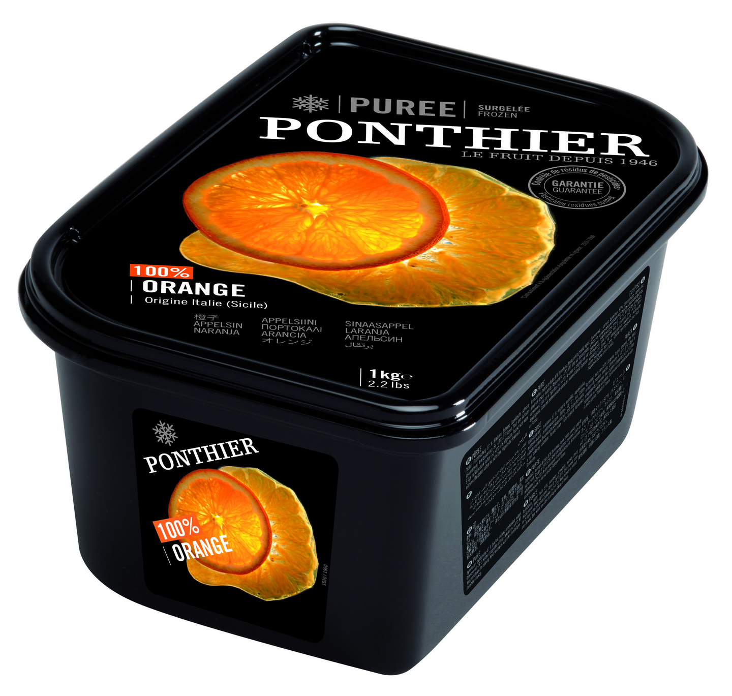 Ponthier appelsiinipyree 100% 1kg pakaste