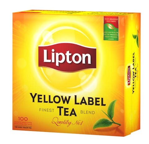Lipton Yellow Label tea 100 teepussian Rainforest Alliance