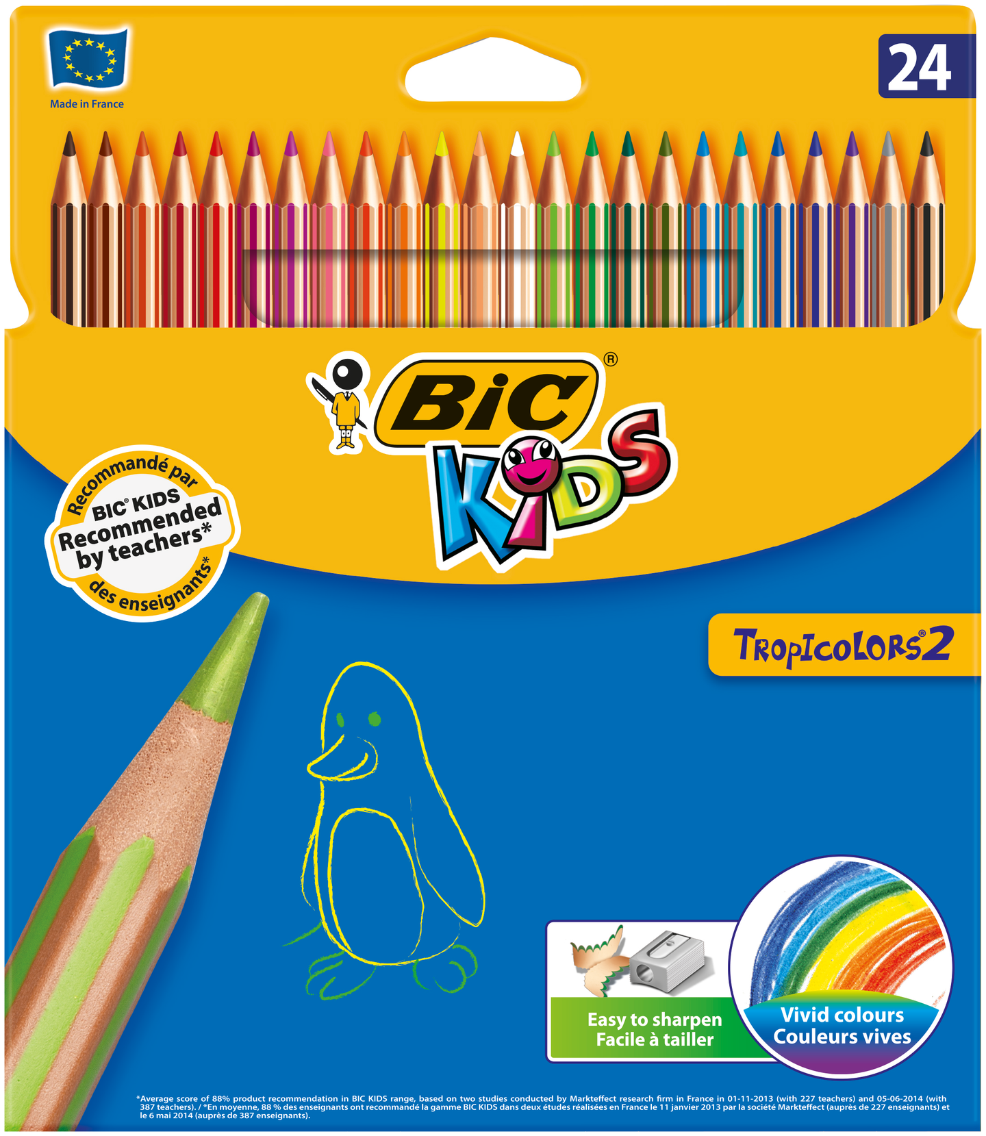 Bic Kids värikynä 24 kpl tropicolor