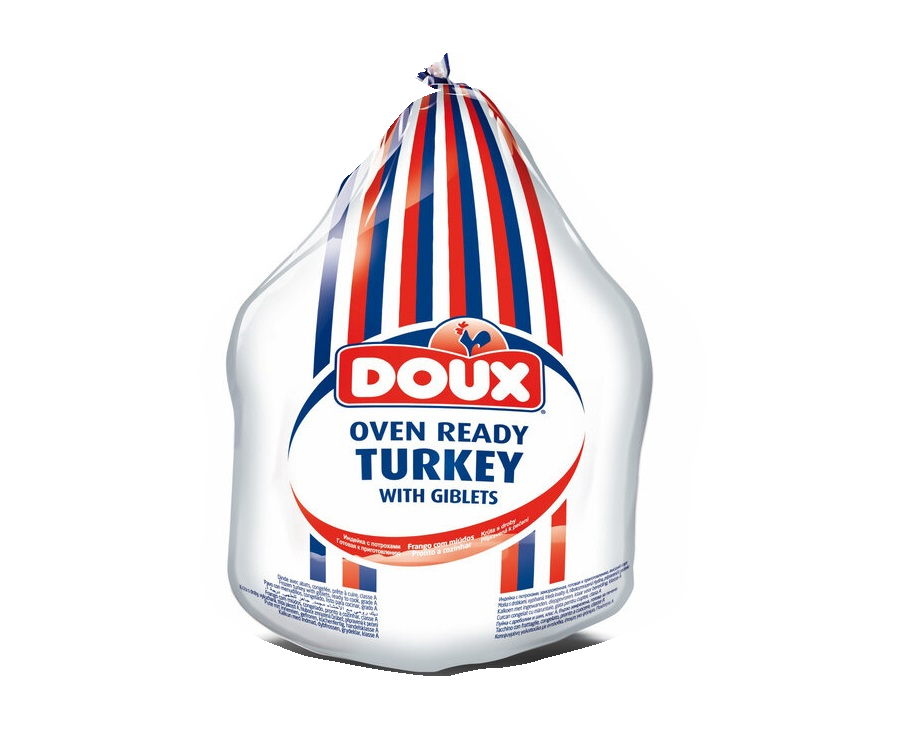 Doux Kalkkuna kokonainen mini (sis. sisäelimet) paistovalmis 2,4 kg pakaste
