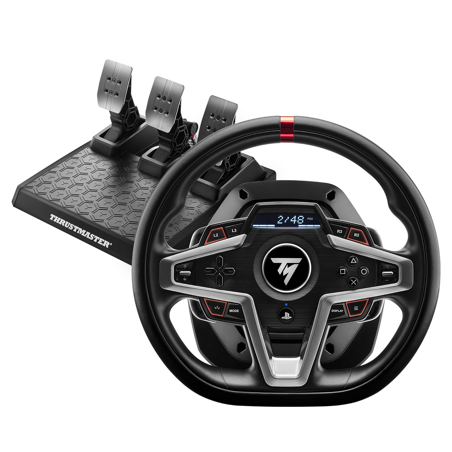 Thrustmaster T248 -rattiohjain ja polkimet