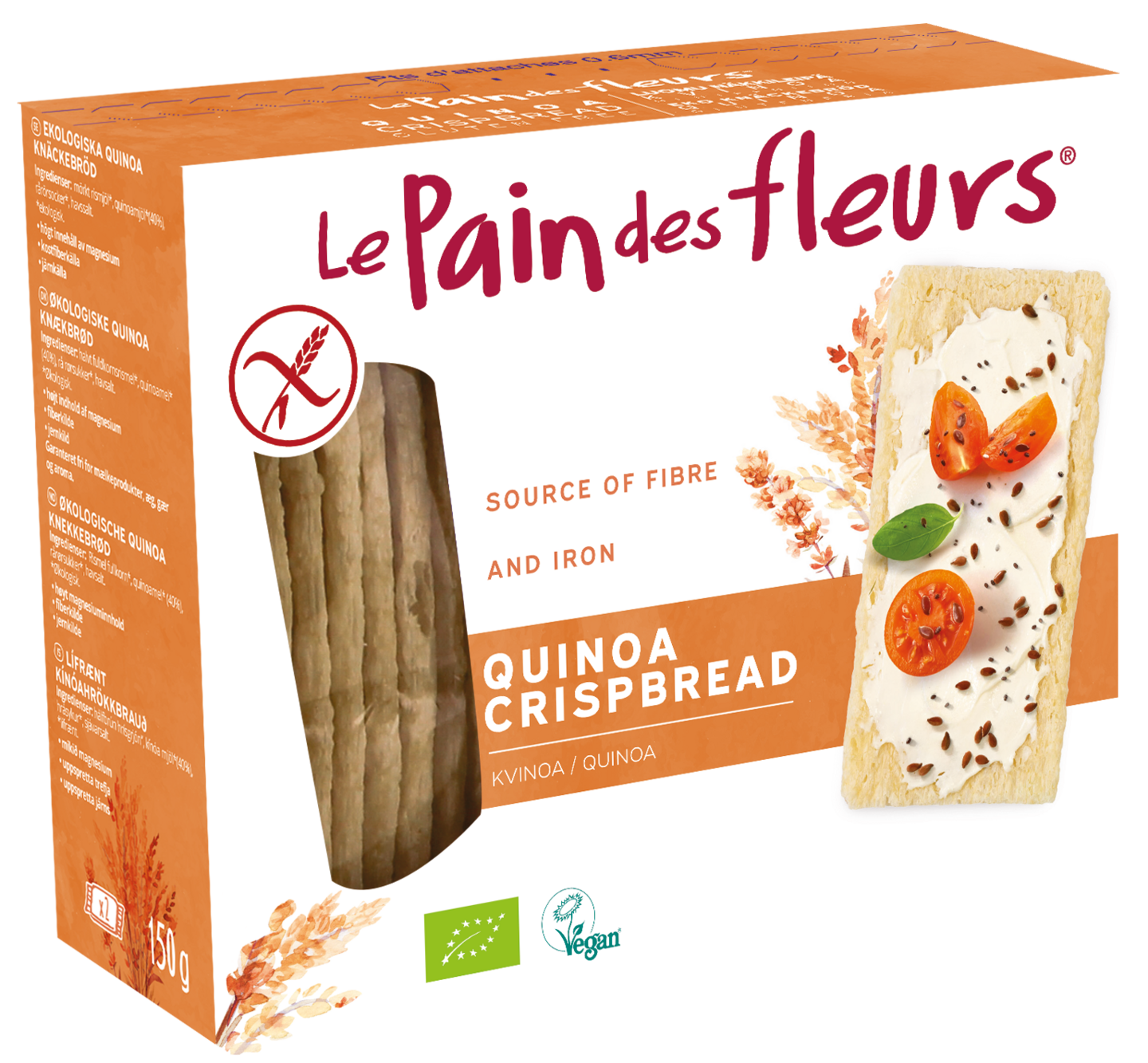 Le Pain des Fleurs quinoanäkkileipä 150g gluteeniton luomu