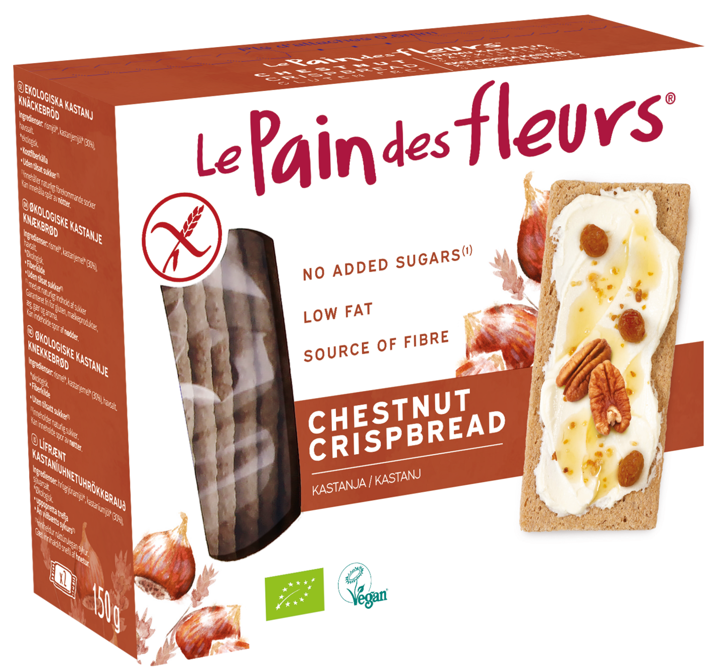 Le Pain des Fleurs kastanjanäkkileipä 150g gluteeniton luomu