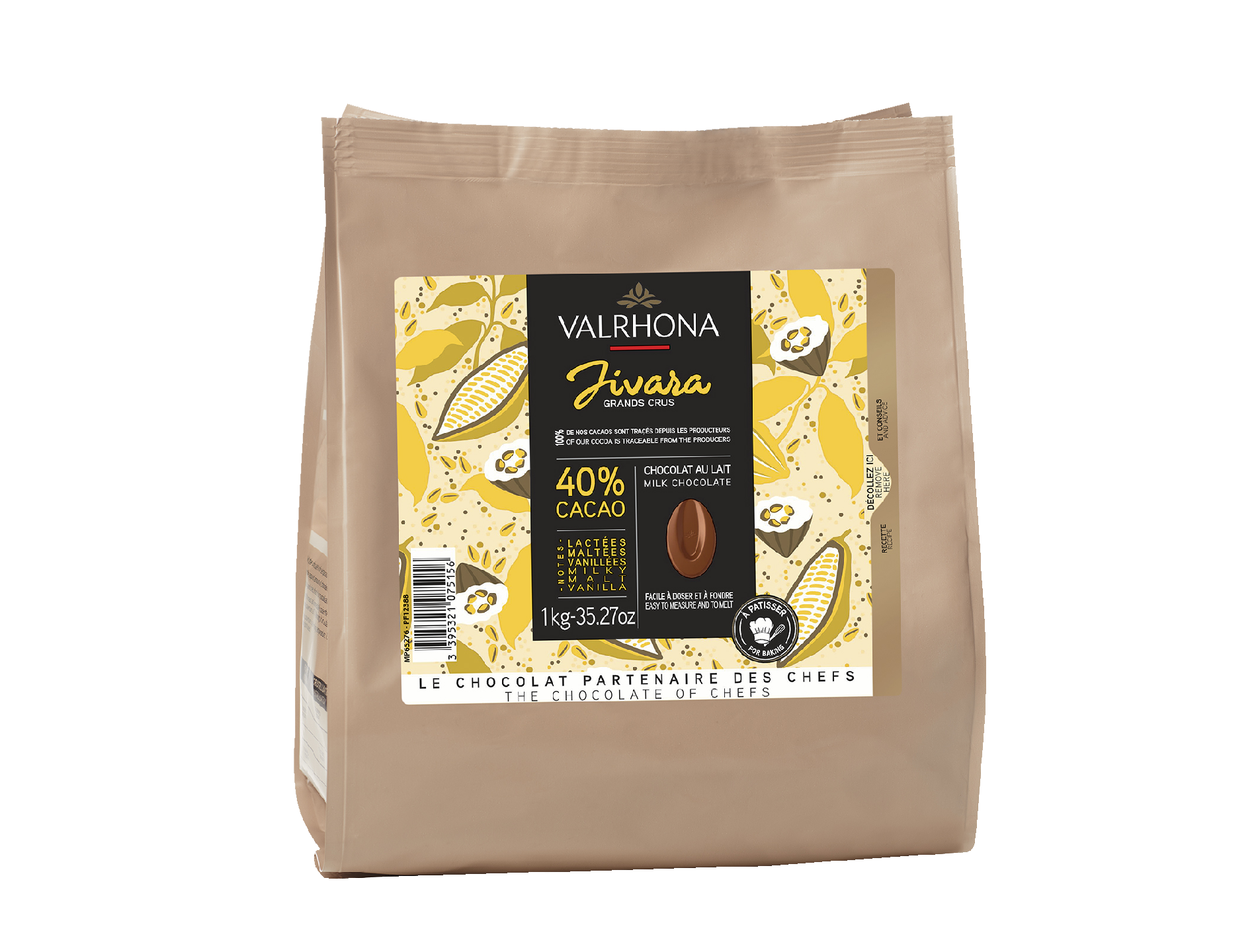 Valrhona Jivara Lactee 40% maitosuklaa 1kg