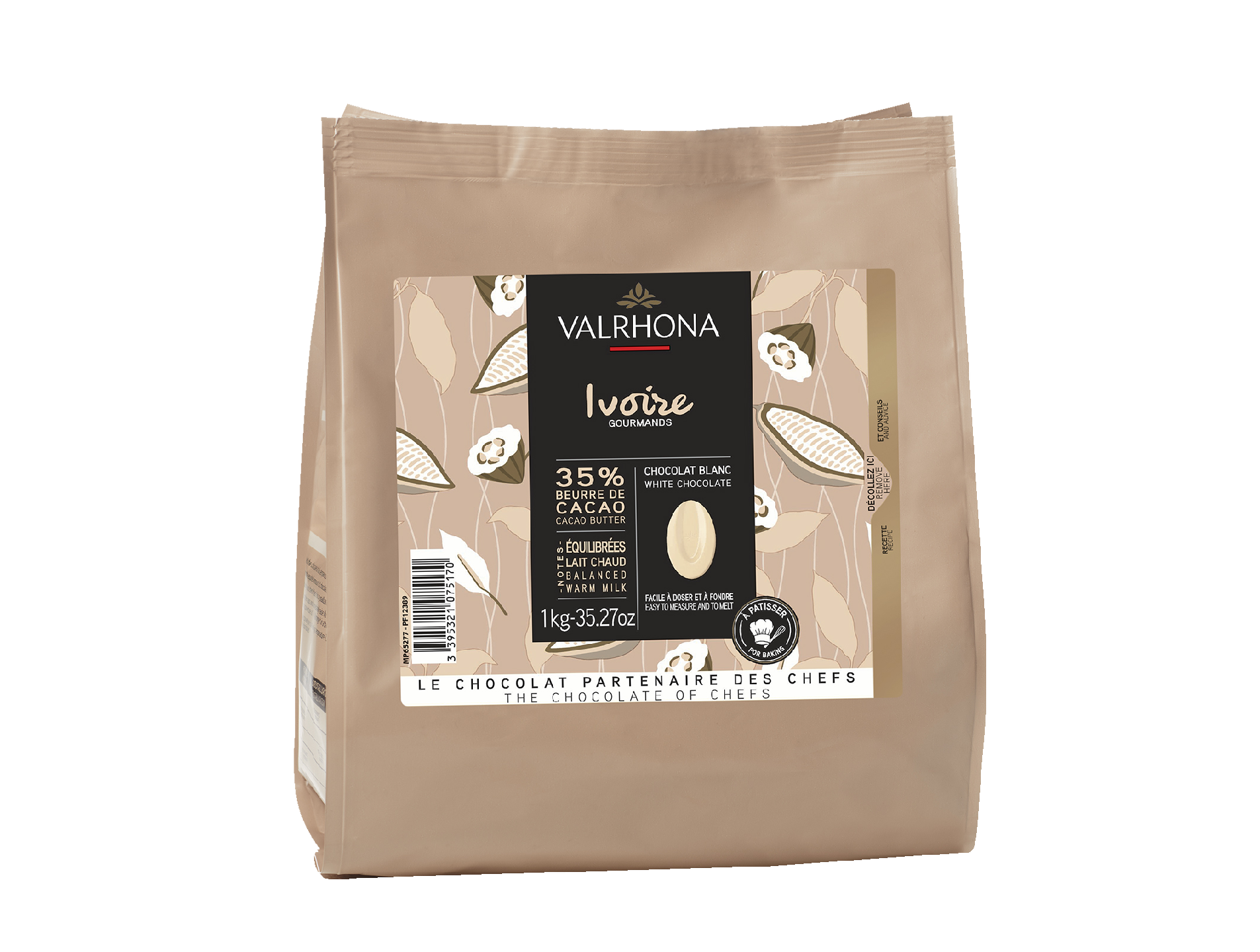 Valrhona Ivoire 35% valkosuklaa 1kg