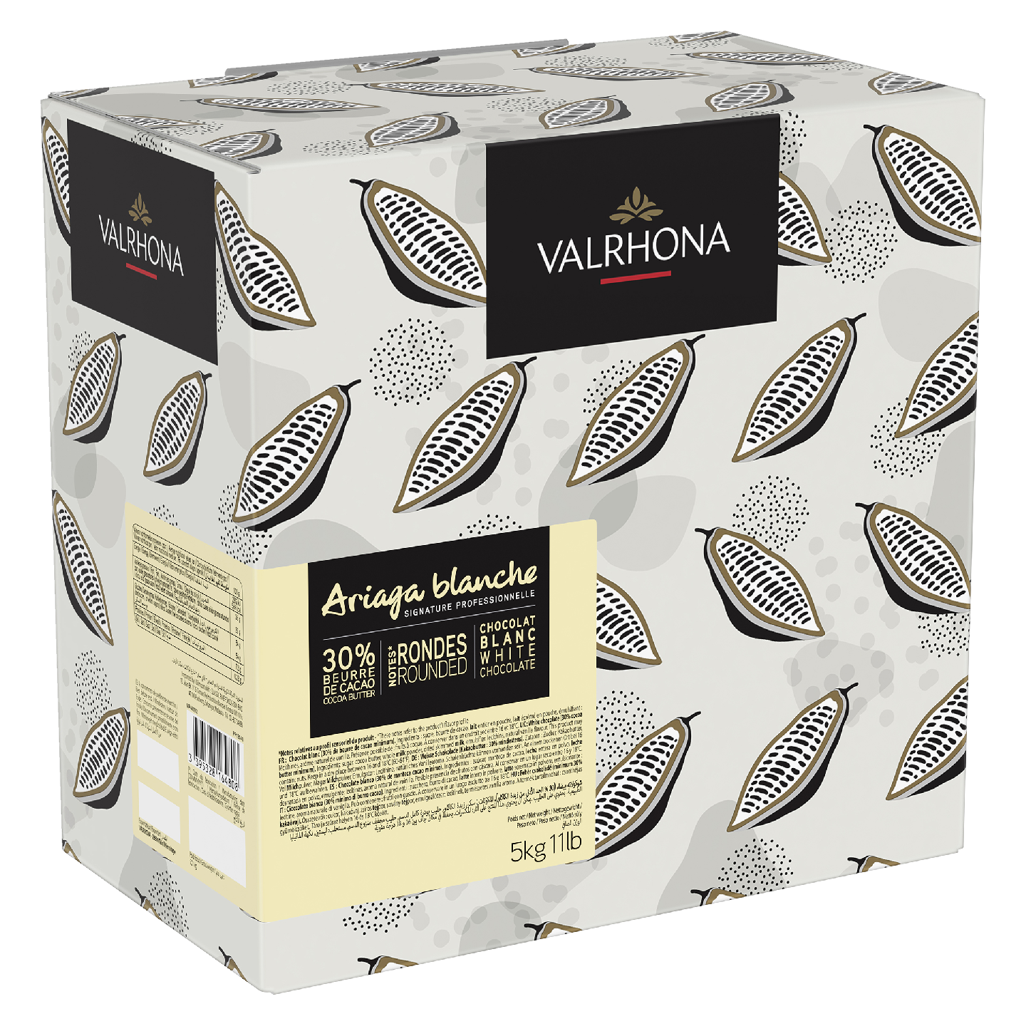 Valrhona Ariaga Blanche 30% valkosuklaa 5kg