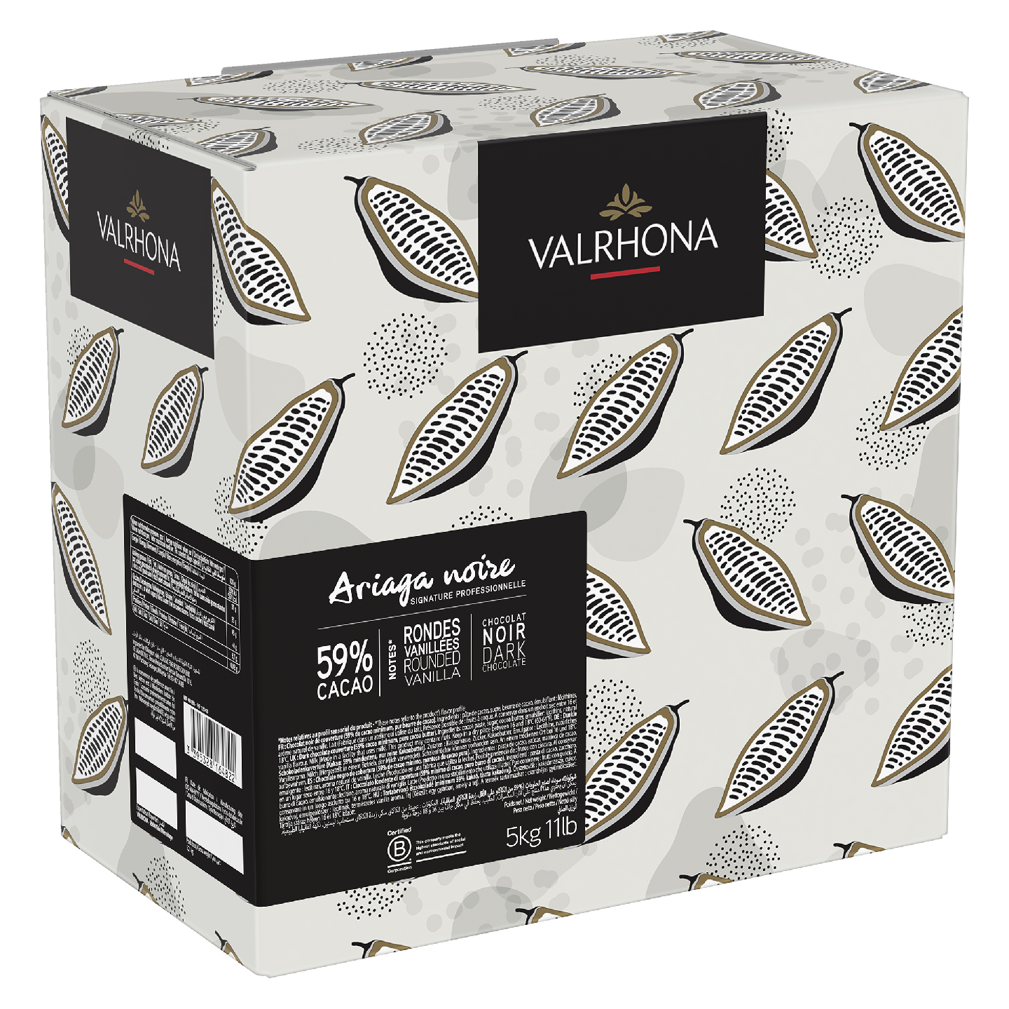 Valrhona Ariaga noire 59% tumma suklaa 5kg