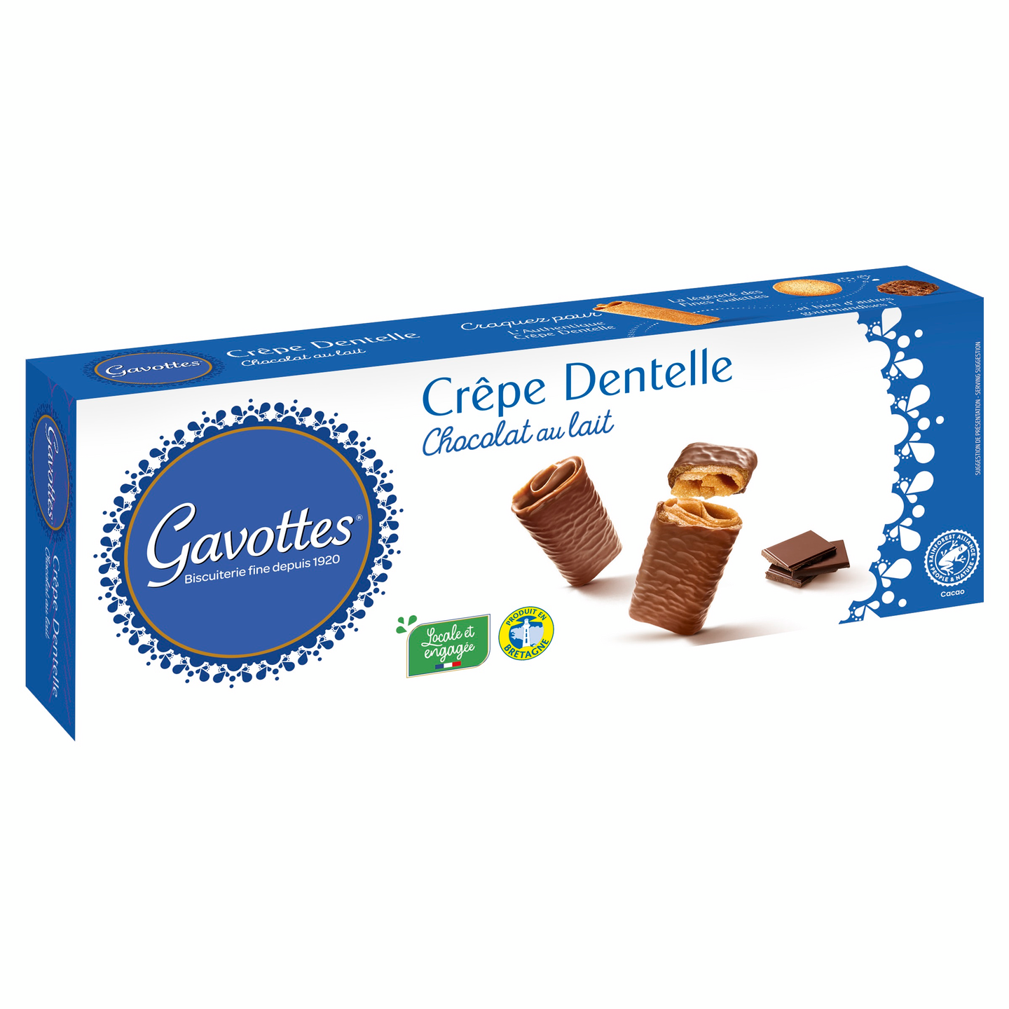 Gavottes Crêpe Dentelle maitosuklaakeksi 90g RFA